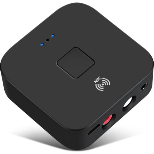 NFC Wireless Audio Adapter Bluetooth 5.0 Receiver 3.5mm AUX RCA Jack Microphone Handsfree Call Bluetooth Car Music Amplifier