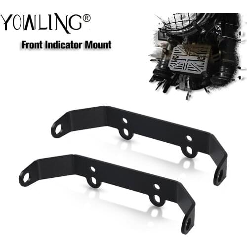 New Motorcycle For Black Front Indicator/ Turn Signal Relocation Bracket Accessories