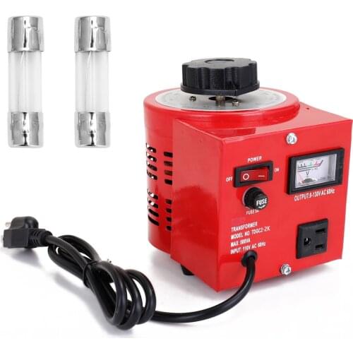 Single-Phase Manual Regulator 110V Input Digital Display Variac Contact Voltage Regulator Output 0-130V