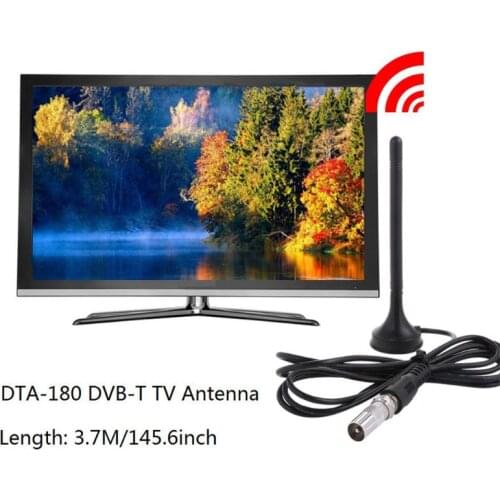 OOTDTY DVB-T TV Dual Antenna HDTV 25DB Indoor Digital Antenna Aerial Booster Cable