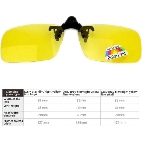 New Day Night Vision Polarized Driving Clip-on Flip-up Lens Sunglasses Glasses PXPB