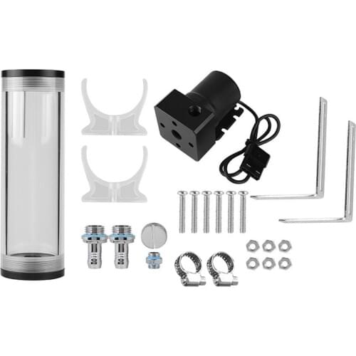 PC Water Cooling 160mm Tank Cylinder Reservoir Pump Combo Set 19W 800L/H for CPU NK-Shopping
