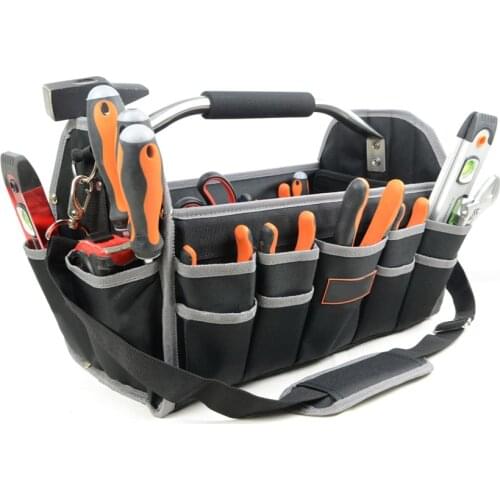 16"600D Foldable Tool Bag Shoulder Bag Handbag Tool Thick waterproof Organizer Storage Bag Large Capacity Hardware bag