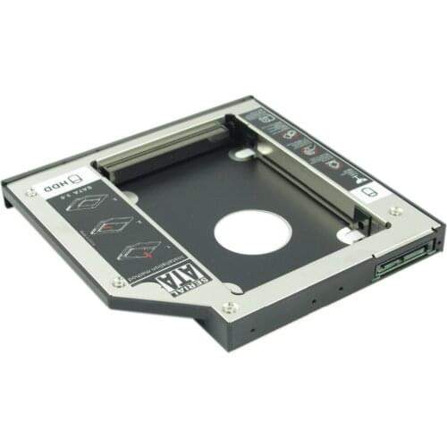 WZSM New 2nd HDD SSD Hard Drive Caddy Adapter frame for Dell Latitude 3340 3440 3540 Removable Faceplate