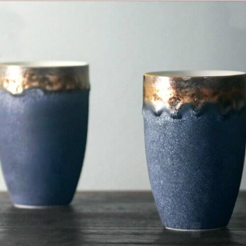 Japanese Tea Cup Ceramic Lovers Cup Coffee Personality Creative Water Cup Jingdezhen Hand Stoneware Master Cup Large LB031105