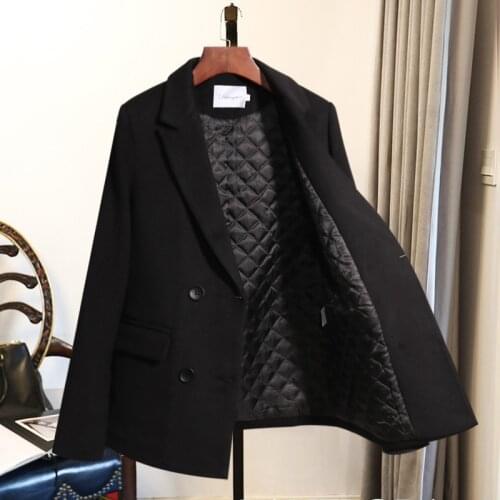 Winter Coat Women 2021 New Fashion Cashmere Wool Jacket Outerwear Blazers Thick Warm Windbreaker Overcoat Female Clothes