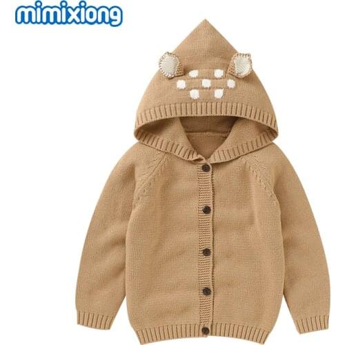 Winter Autumn Baby Girls Boys Sweaters Cardigans Casual Hooded Long Sleeve Infant Kids Knitwear Jackets Spring Newborn Bebes Top
