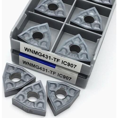 10PCS turning insert WNMG080404 TF IC907 WNMG080404 TF IC908 carbide insert WNMG 080404 external turning tool