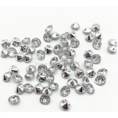 140pcs 8mm Silver Rhinestone Acrylic Buttons Round Baby Fancy Fashion Shiny Button Coat Boots Sewing Doll Clothes Accessories