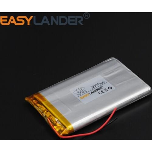 3.7V 3000mAh 705575 Rechargeable li-Polymer Li-ion Battery For Bluetooth Notebook Tablet PC Consumer electronics 075575