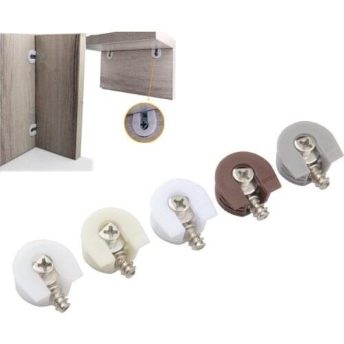 3in1 plastic Bracket Pin Pegs plank desk Cabinet wardrobe shelf support holder Furniture Cam Connector Fixing fittings