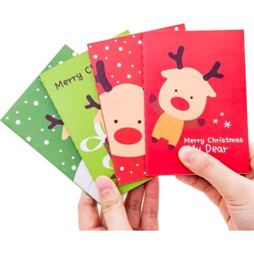 30pcs/lot lovely cute cartoon Christmas notebook pocket notepad agenda book for school and office supply stationery wholesale