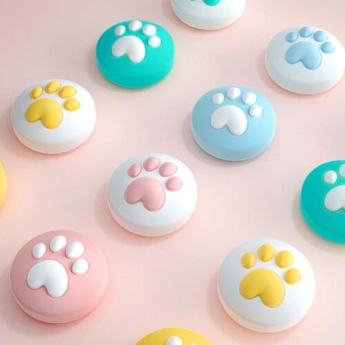 2020 Hot!4PCS Cat Claw Design Thumb Grip Caps Soft Silicone Cover Joystick Cap for Nintendo Switch & Lite