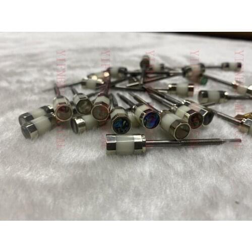 5pcs Violin Bow Screw abalone botton,white violin frog, 4/4 violin parts 61mm Long