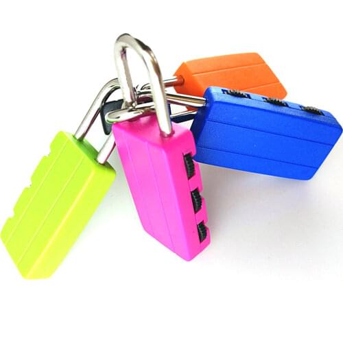 61x21x9mm Plastic Mini Padlock Password Security Lock 3 Digit Code Combination Password Lock