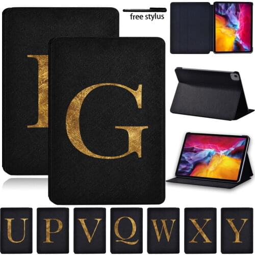 Flip Cover Case for Apple IPad Air 4 2020 10.9 Inch Simple Letter Anti-fall Leather Tablet Case High-quality Tablet Accessories