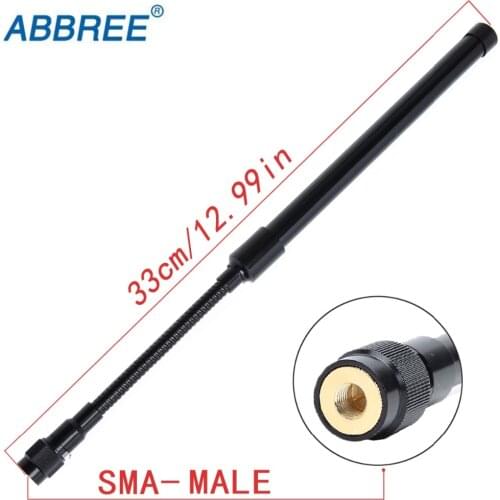 ABBREE AR-148 Gooseneck SMA-Male 144/430Mhz Dual Band Tactical Antenna For GPS Garmin Astro 430 320 220 900 Alpha 100 50