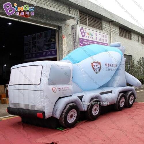 Customized 5.3x2x2.8 meters inflatable cement truck for education / Mixer truck balloon for display toys