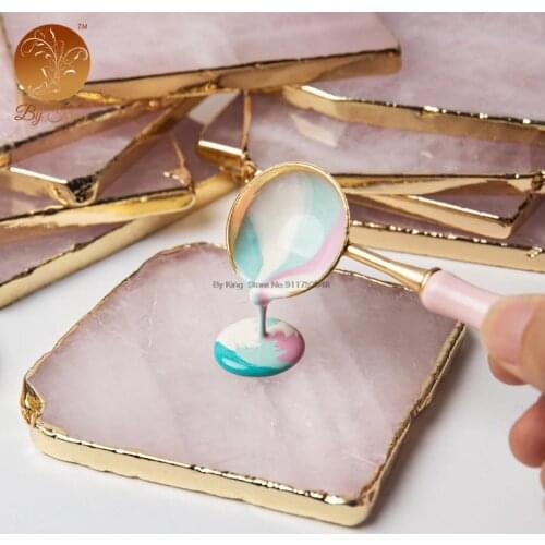 By King Agate/Crystal/Ceramic Seal Pad Wax Seal Stamps Paint Backing for DIY Wedding Brithday Party Sealling Wax Stamp Pads