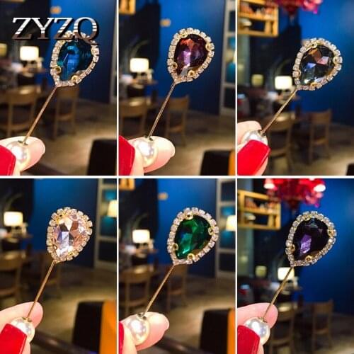 ZYZQ Classic Women Brooch With Dazzling Stone Setting Party Accessories Birthday Gift Jewelry Brooch With Simulated Pearl