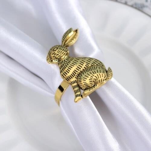 Bunny Ears Napkin Rings Easter Rabbit Napkin Ring Holder Metal Napkin Holder Home Table Decor For Spring Easter Rustic