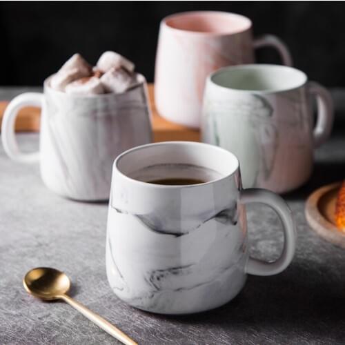 MUZITY Creative Ceramic Mug Special Design Couples Coffee Cup 400ml Handgrip Flower Tea Mugs