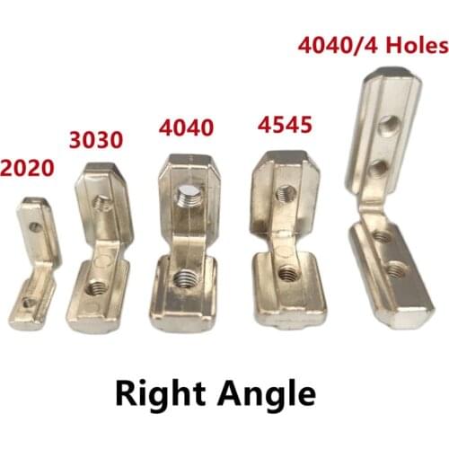 1pcs 2020 3030 4040 4545 Angle Groove Connector Built-in Angle Groove Aluminum Profile Accessories L-shaped Right Angle Corner