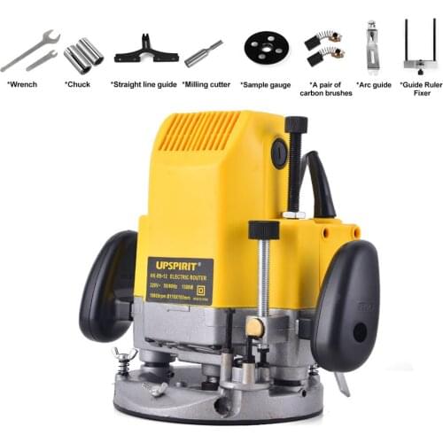 Multi Function Electric Wood Milling Woodworking Engraving Machinery 220V 1580W Trimming Slotting Machine Renovation Power Tools