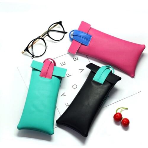 Fashion Sunglasses Case PU Hand-held Myopic Bag Pouch Mobile Phone Wallet Storage Case Nearsighted Glasses Case