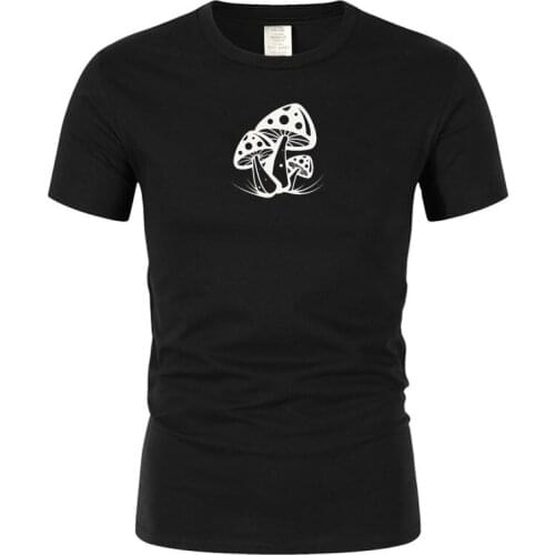 Brand mens T-shirt humorous mushroom T-shirt short sleeve printing