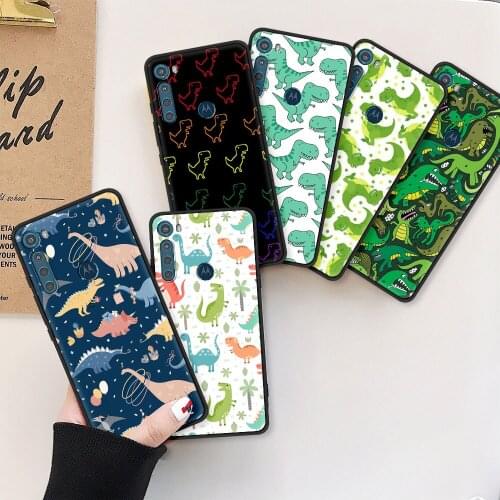 Smartphone Case for Motorola Moto G9 Play One Fusion Plus Soft Cover G8 Power Lite E6s G30 G Ultrathin Coque Cute Dinosaur Baby