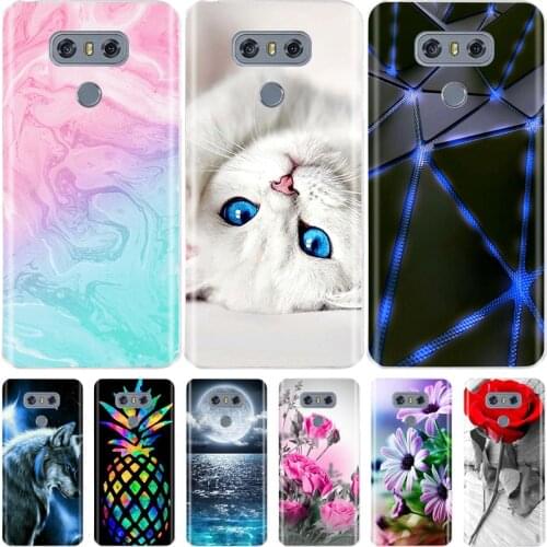 Soft Phone Case For LG G6 Silicone Case Cute Cartoon Back Cover For LG G6 G 6 G600 H870 H871 H872 H873 Case Full Bumper Coque