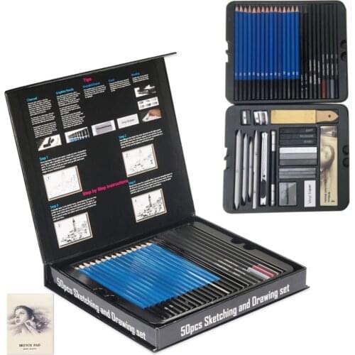 Drawing Pencils Sketch Art Set 50PCS Includes Sketching Graphite Pencils,Graphite and Charcoal Pencils Art Supplies Pencil