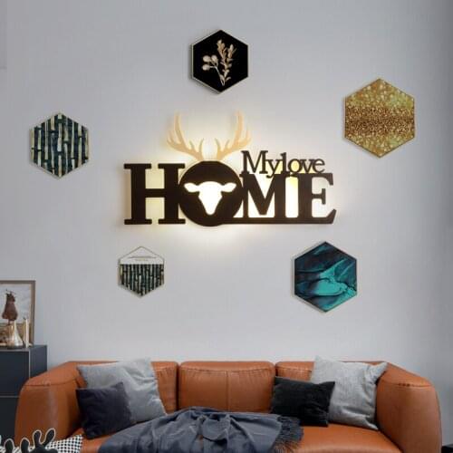 Antler Wall Lamps Modern Minimalist led Wall Light Bedroom Bedside Light Nordic Living Room Aisle Corridor Lamp TV Wall sconces