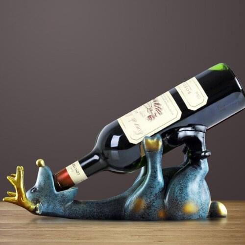 New Deer Resin Crafts Decoration Creative European Elk Wine rack Decoration Home Decoration Gift
