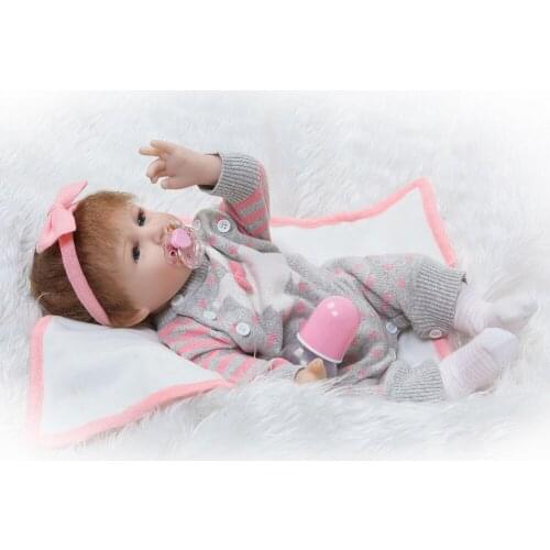 NPKCOLLECTION Hotsale lifelike reborn baby doll soft real touch vinyl silicone Christmas gift beautiful doll for Childrens Day