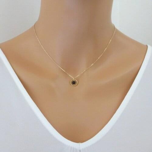 DIY Aromatherapy Necklace Black Lava Stone Bead Essential Oil Perfume Diffuser Pendant Necklace Cricle CharmsJewelry Women Gift