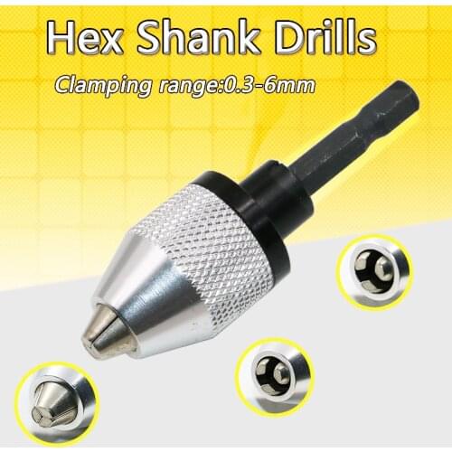 Multi drill Chuck Keyless For Dremel Drill 0.3-6mm Keyless Drill Chuck Adapter Electric Grinding chucks