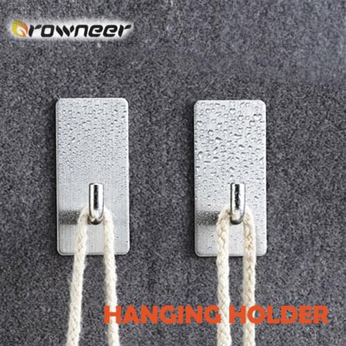 Storage Hanging Holder Rack Stainless Steel Wall Hook Silver Self Adhesive Hanger Bath Ball Key Bag Coat Kitchen Home Bathroom