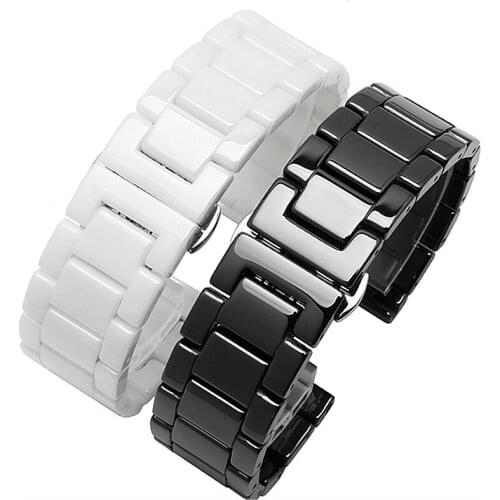 Ceramic strap 20 22 mm chain bracelet for xiaomi Amazfit Samsung Gear s3 S2 strap Galaxy Watch 46 42 45 mm sport watchbands belt
