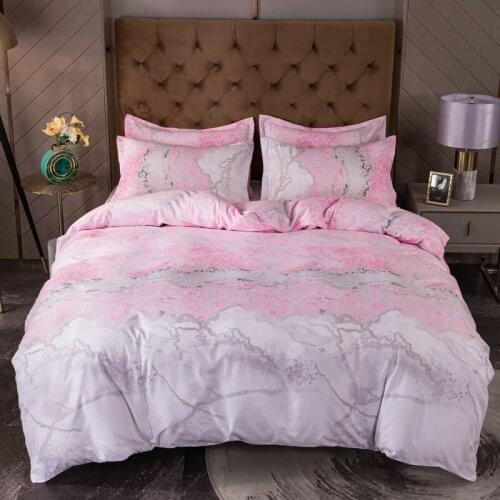 Luxury Duvet Cover Set Gilding Marble Comforter Cover Soft Microfiber Bedding Set Single/Twin/Full/Double/Queen/King Size