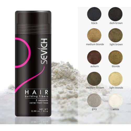 Sevich Hair Building Fibers Keratin Thicker Anti Hair Loss Products 25g Refill Thickening Fiber Hair Powders Growth Fiber Powder