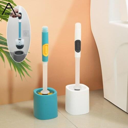 Silicone Toilet Brush Wall-Mounted Hydraulic Toilet Brush Wc No Dead Ends Cleaning Tool Household Bathroom Accessories