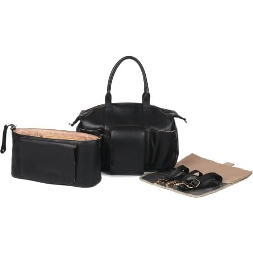 Black Waterproof Diaper Bag Large Capacity Messenger Travel Bag Multifunctional Maternity Mother Baby Stroller Bags