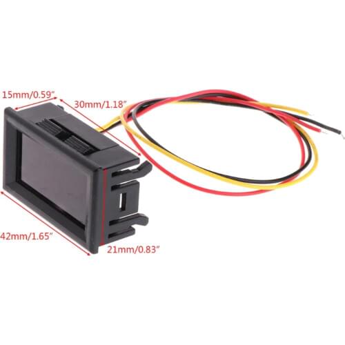 2 in 1 LED Tachometer Gauge Digital RPM Voltmeter for Auto Motor Rotating Speed 40m ADC 8V -17V adopt 0.36in digital tube