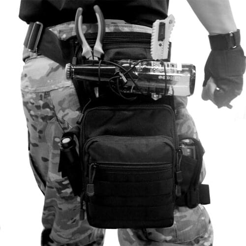 TAK YIYING Tactical Drop Leg Bag Tool Fanny Thigh Pack Hunting Bag Waist Pack Motorcycle Riding Men Military Waist Packs