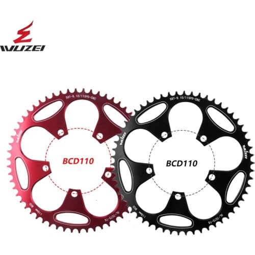 WUZEI 110 BCD Road Bicycle Sprocket 50T 52T 54T 56T 58T 60T crank Chainwheel Crankset Tooth plate Ultralight Bicycle Parts