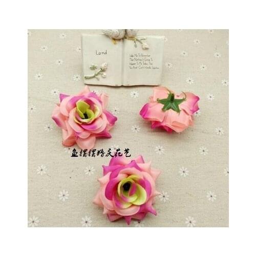 07 Home &wedding decoration artificial flowers DIY simulation flower rose head silk false flower wall arch wedding ball 6CM