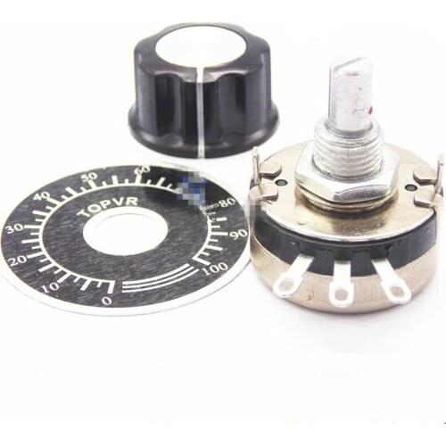 1PCS Rotary Potentiometer With Dial And Knob 1K/2K/5K/10K/100K/500K/50K/200K/20K