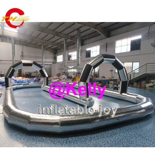 10x6x2mH free shipping inflatable air track, inflatable bumper car race track for sale, popular inflatable go kart race track